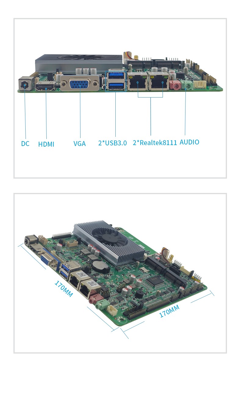 Mini ITX薄型工業主板 ITX-HB45DL26A 產品展示
