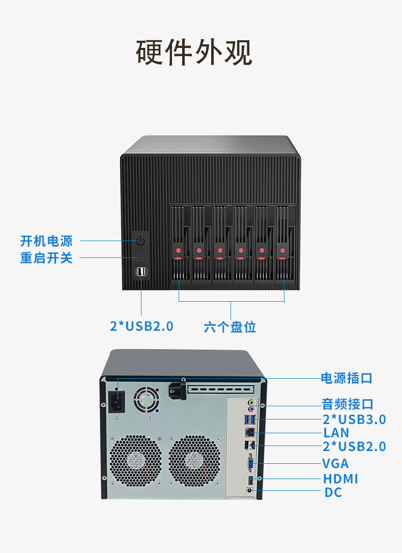 NAS私有云硬件平臺NAS-06N100